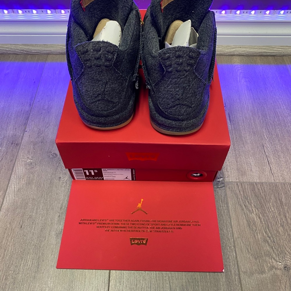 Jordan 4 Retro “Levi” Black - Picture 2 of 3